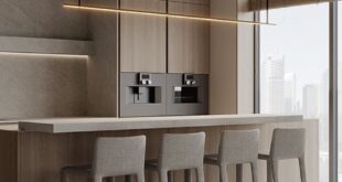 Modern kitchen with bar