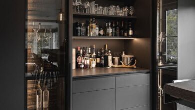Modern kitchen with bar