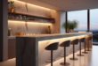 Modern kitchen with bar