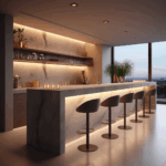Modern kitchen with bar