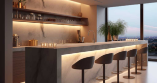 Modern kitchen with bar