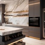 Modern kitchen with bar