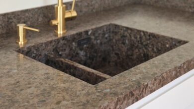 Natural stone worktop