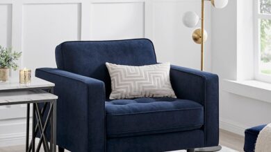 Navy Loveseat