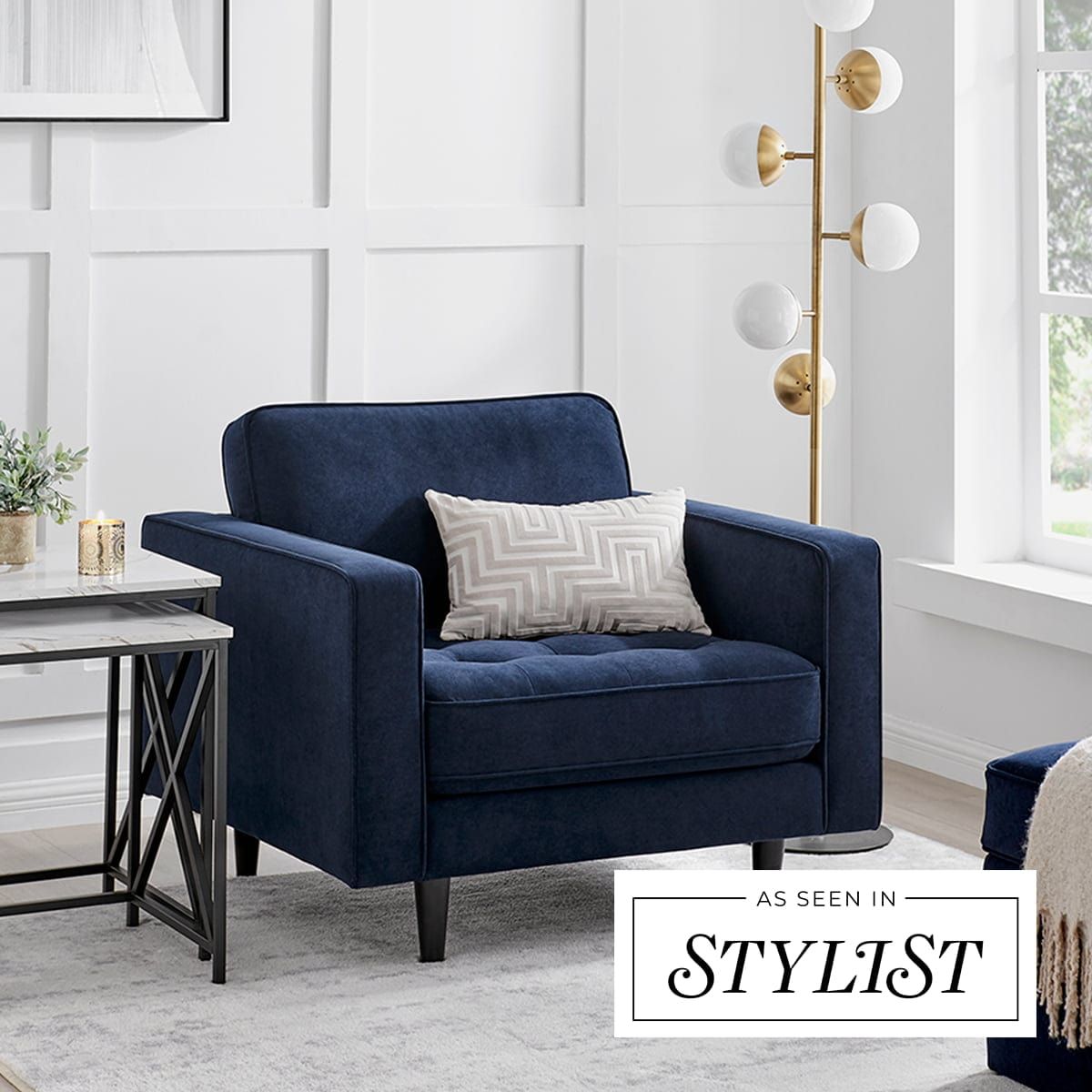 Navy Loveseat Elegant and Comfortable Seating Option for Your Living Space