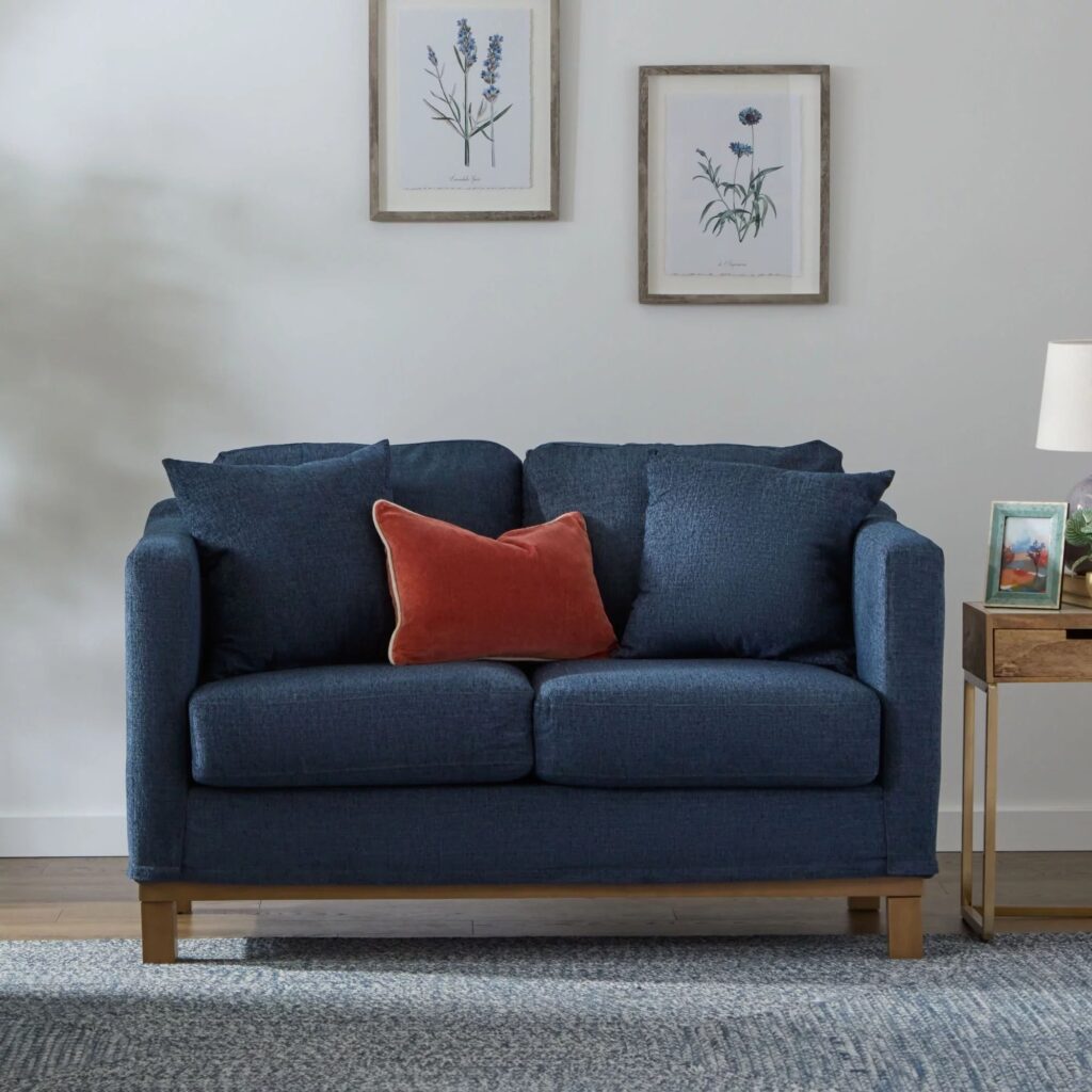 Navy Loveseat