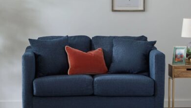 Navy Loveseat