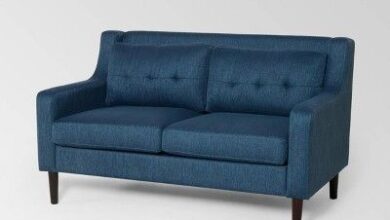 Navy Loveseat