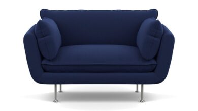 Navy Loveseat