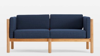 Navy Loveseat