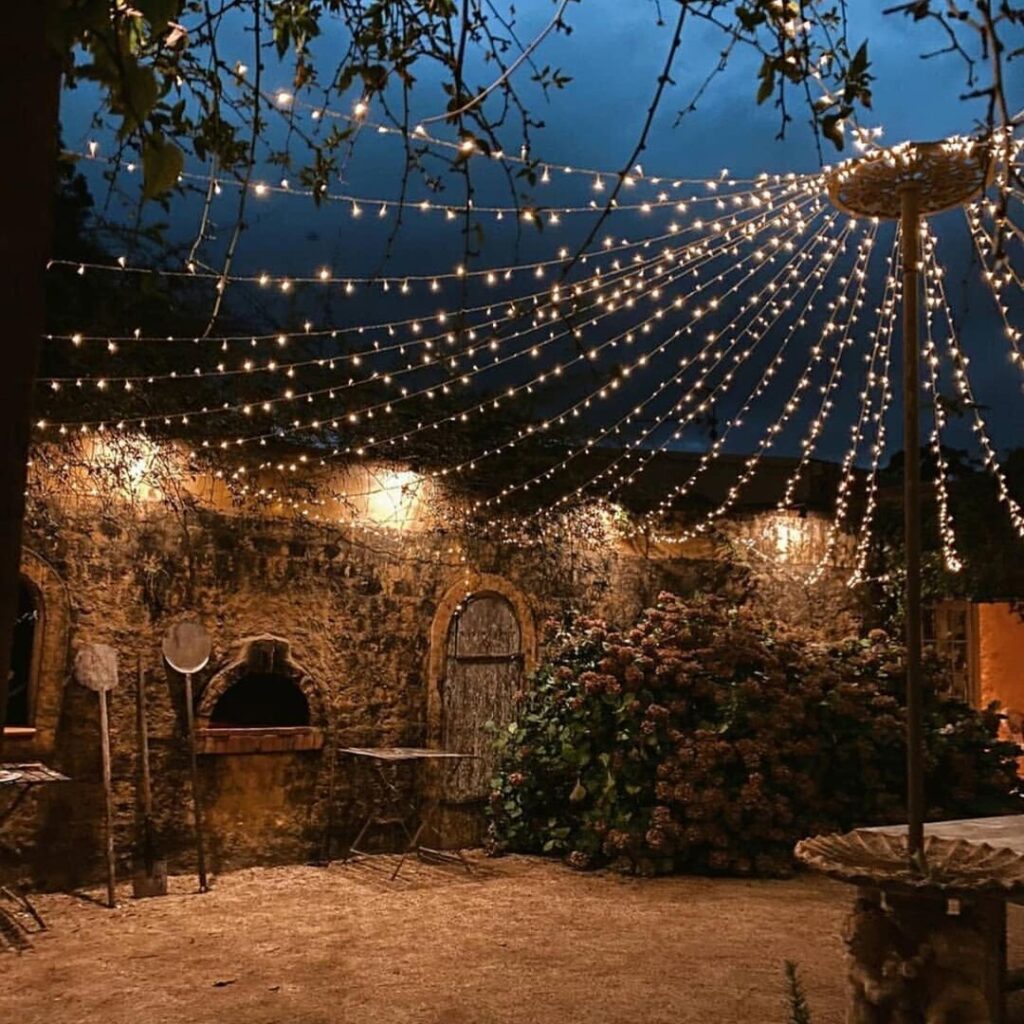 Outdoor courtyard lighting