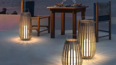Outdoor courtyard lighting