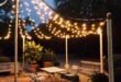 Outdoor courtyard lighting