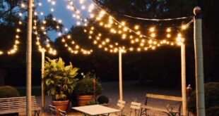 Outdoor courtyard lighting