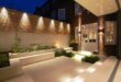 Outdoor courtyard lighting