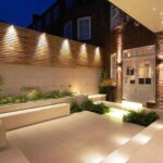 Outdoor courtyard lighting