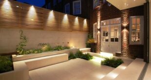 Outdoor courtyard lighting