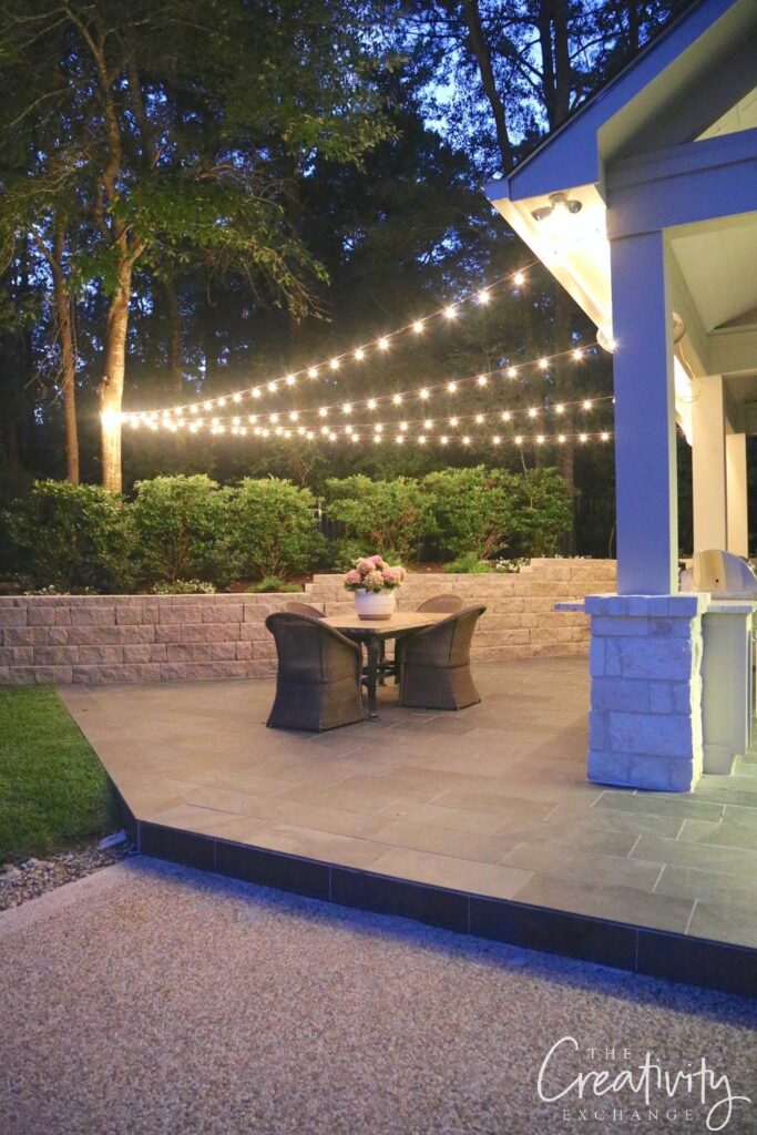 Outdoor lighting for patio