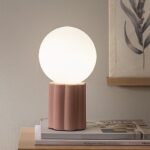 Pink bedside lamps