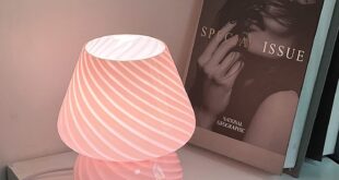 Pink bedside lamps