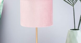 Pink bedside lamps