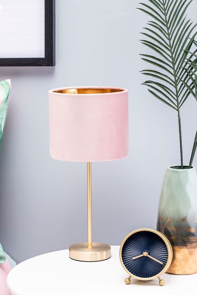 Pink bedside lamps