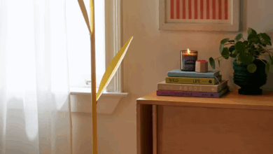 pink floor lamp