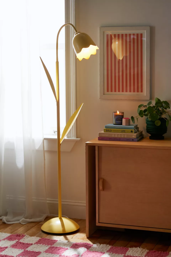 pink floor lamp