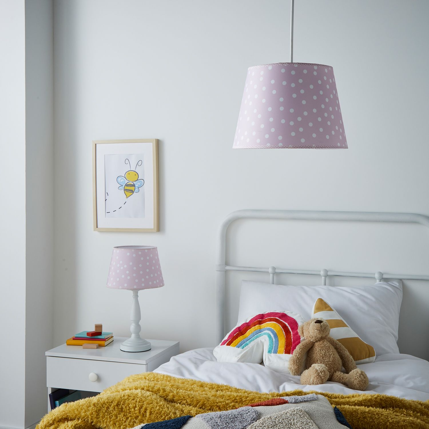 Pink table lamp for children that adds a touch of fun and color to any room