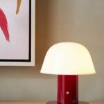 Purple table lamp