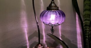 Purple table lamp