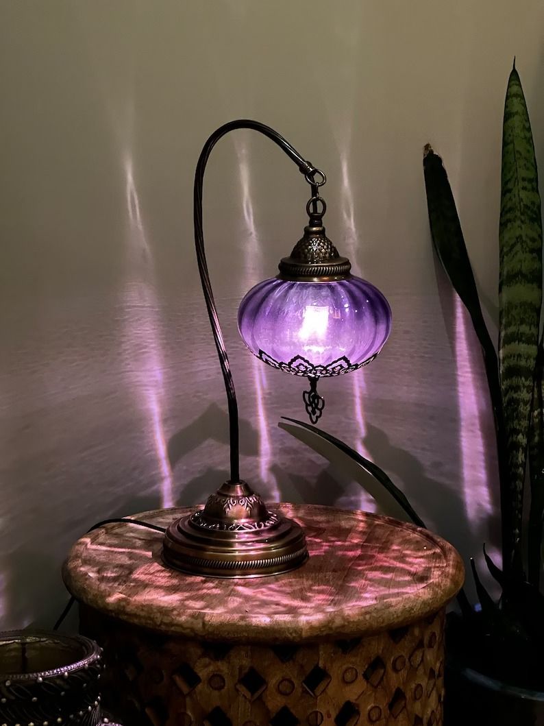 Purple table lamp Elegant and Stylish Decor Lighting for Your Home