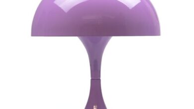 Purple table lamp