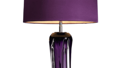 Purple table lamp
