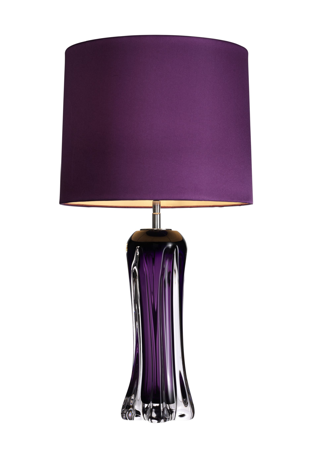 Purple table lamp brightens up any room