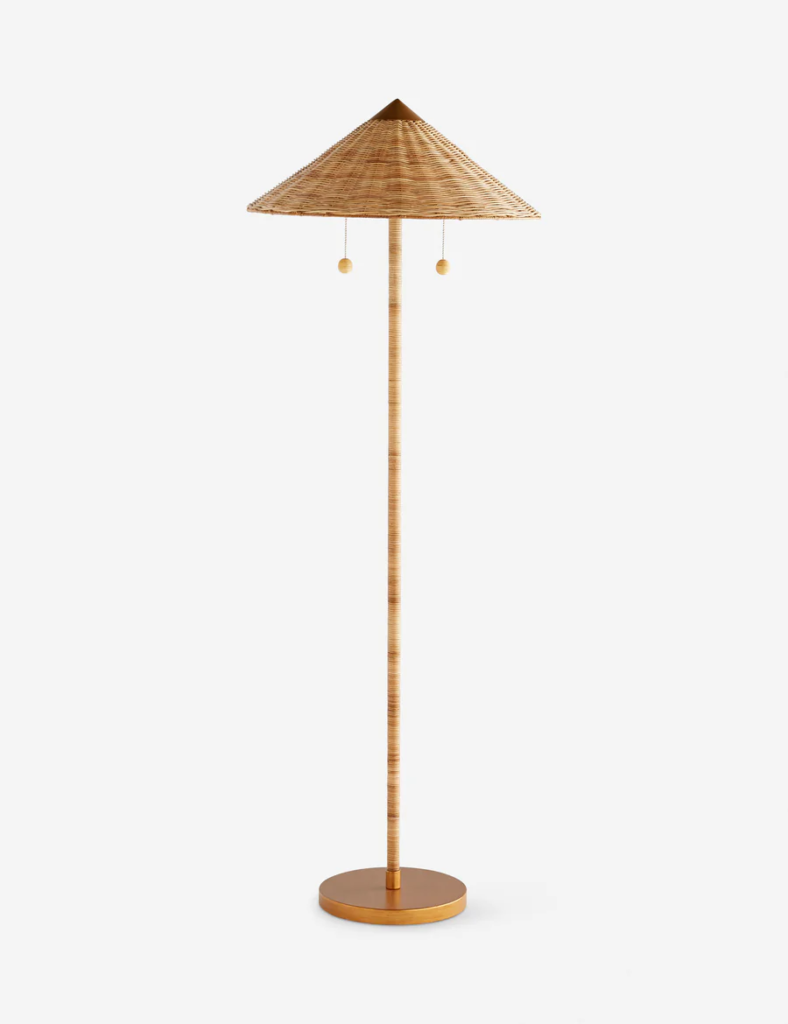 rattan floor lamp