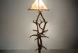 Rawhide work floor lamp