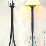 Rawhide work floor lamp