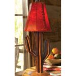 Rawhide work floor lamp