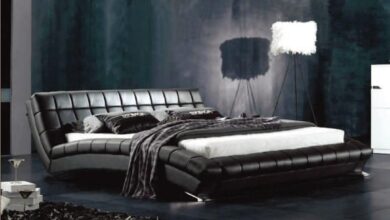 Real leather beds