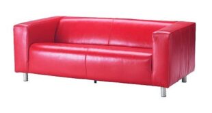 Red Leather Loveseat