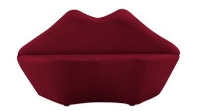 Red Leather Loveseat
