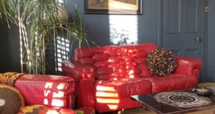 Red Leather Loveseat