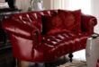 Red Leather Loveseat