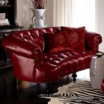 Red Leather Loveseat