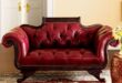 Red Leather Loveseat