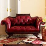 Red Leather Loveseat