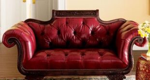 Red Leather Loveseat