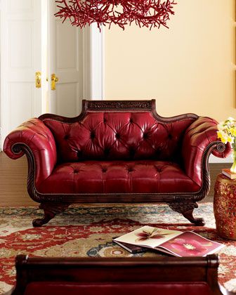 Red Leather Loveseat The Perfect Addition To Your Living Room