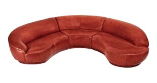 Red Leather Sectional Sofa